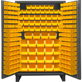 Extra HD Bin Storage Cabinet, 192 Yellow Bins, 48-3/16"W x 24-1/8"D x 78"H