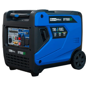 Tri Fuel Portable Inverter Generator with Electric/Recoil Start, 7000 Surge Watts