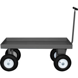 5th Wheel Platform Truck, 3" Lips Up, 2000 lb. Cap., 50-1/4"L x 24"W, Gray