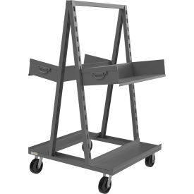Adjust-A-Tray Truck, 2 Trays, 40"L x 38-1/4"W x 67-1/4"H, 2400 lb. Cap., Gray
