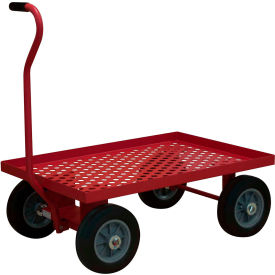 Semi-Pneumatic Wheel Platform Truck, 1200 lb. Cap., 38-5/16"L x 24"W, Red