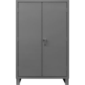 Extra HD Cabinet, 12 Ga., 4 Adj. Shelves, 48"W x 24"D x 78"H, Pad-lockable, Gray