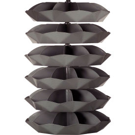 44" Revolving Rotabin 44"W x 44"D x 69-1/2"H, Gray