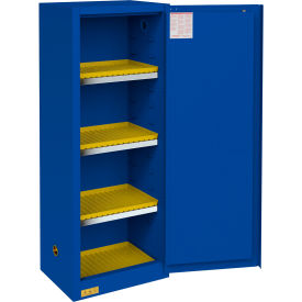Corrosive Storage Cabinet, Manual Close, 24 Gal, 23-1/4"Wx18-1/16"Dx65-1/16"H