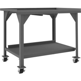 Mobile Heavy Duty Workbench, Fixed Height, 48"W x 30"D x 39-13/16"H, 4000 lb. Cap.