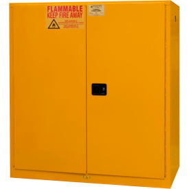 Flammable Storage Cabinet, 120 Gal Cap., 59-3/16"W x 34-3/16"D x 65-1/8"H, Yellow