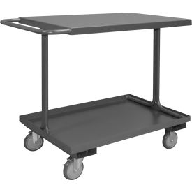 Shelf Cart with 2 Shelves, 1200 lb. Cap., 42"L x 24"W x 35-13/16"H, Gray