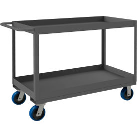 Stock Cart with 2 Shelves, 3600 lb. Cap., 54-1/4"L x 24-1/4"W x 37-5/8"H, Gray