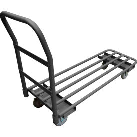 Platform Truck with Shelf, 1400 lb. Cap., 51-7/16"L x 18-3/8"W x 35-3/4"H, Gray