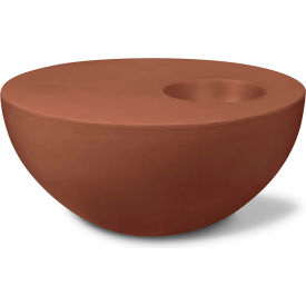 Indoor/Outdoor 4-3/4" x 35-1/4" Palm Table Medium, Terra Cotta Concrete