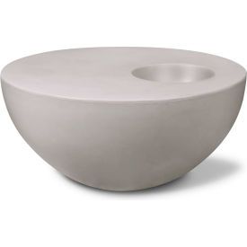 Indoor/Outdoor 4-3/4" x 35-1/4" Palm Table Medium, Platinum Concrete