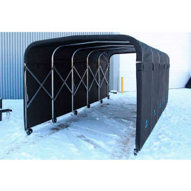 Portable Equipment Shelter, 16'4"L x 8'W x 7'1"H, Black