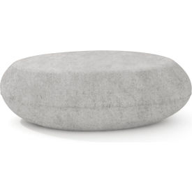 Indoor/Outdoor 24" x 36" Pebble Table Medium, Platinum Concrete