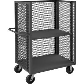 3 Sided Mesh Truck w/2 Shelves, 3000 lb. Cap., 54-1/2"L x 24-3/8"W x 56-7/16"H