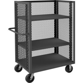 3 Sided Mesh Truck w/3 Shelves, 3000 lb. Cap., 66-1/2"L x 30-3/8"W x 56-7/16"H