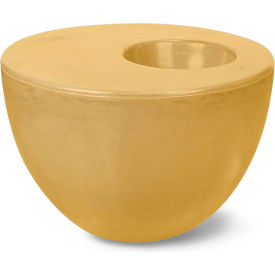 Indoor/Outdoor 23-1/2" x 23-1/2" Palm Table Small, Mustard Concrete