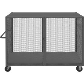 Cage Truck with 1 Shelf, 80-1/2"L x 46"W x 56-7/16"H, Gray