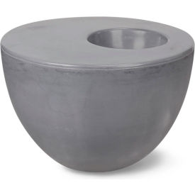 Indoor/Outdoor 23-1/2" x 23-1/2" Palm Table Small, Stone Concrete