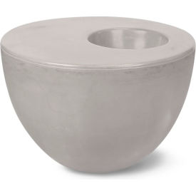 Indoor/Outdoor 23-1/2" x 23-1/2" Palm Table Small, Platinum Concrete