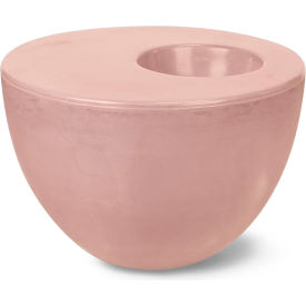 Indoor/Outdoor 23-1/2" x 23-1/2" Palm Table Small, Blush Concrete