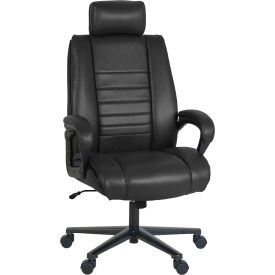 DuraForce Big & Tall Ergonomic Executive Office Chair w/ High Back & Fixed Arms, Black