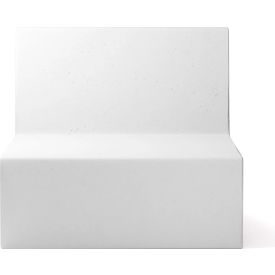 Modular Couch Square Chair, White Concrete