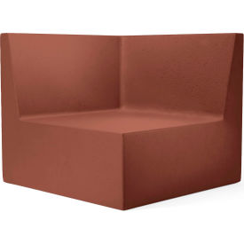 Modular Couch Corner Chair, Terra Cotta Concrete