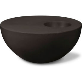 Indoor/Outdoor 4-3/4" x 35-1/4" Palm Table Medium, Licorice Concrete