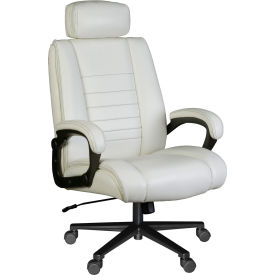 DuraForce Big & Tall Ergonomic Executive Office Chair w/ High Back & Fixed Arms, Cream