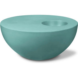 Indoor/Outdoor 4-3/4" x 35-1/4" Palm Table Medium, Turquoise Concrete