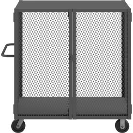 Cage Truck with 1 Shelf, 54-1/2"L x 26"W x 56-7/16"H, Gray