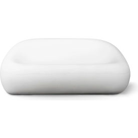 Bubble Couch Loveseat, White Concrete