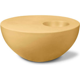 Indoor/Outdoor 4-3/4" x 35-1/4" Palm Table Medium, Mustard Concrete