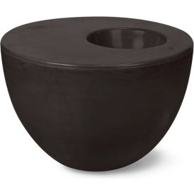 Indoor/Outdoor 23-1/2" x 23-1/2" Palm Table Small, Licorice Concrete