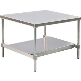 Heavy Duty Stationary Modular Equipment Stand with Undershelf, 72"W x 30"D x 24"H