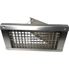 Aluminum Spiral Duct Grille, 24" x 4", Silver