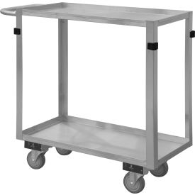 Stock Cart w/ 2 Shelves, Stainless Steel, 600 lb. Cap., 42-7/16"L x 22-1/2"W x 34"H