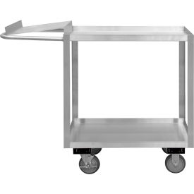 Stock Cart w/ 2 Shelves, Stainless Steel, 600 lb. Cap., 45"L x 18-1/8"W x 39"H