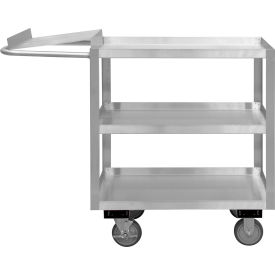 Stock Cart w/ 3 Shelves, Stainless Steel, 1200 lb. Cap., 45"L x 18-1/8"W x 39"H