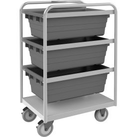 Tub Rack Cart, Stainless Steel, 300 lb. Cap., 26"L x 18-3/4"W x 42"H
