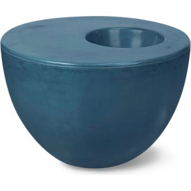 Indoor/Outdoor 4-3/4" x 23-1/2" Palm Table Small, Dark Blue Concrete