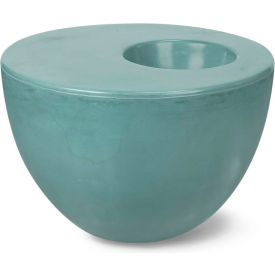 Indoor/Outdoor 4-3/4" x 23-1/2" Palm Table Small, Turquoise Concrete