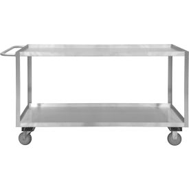 Stock Cart w/ 2 Shelves, Stainless Steel, 1200 lb Cap., 42"L x 18-1/8"W x 35"H