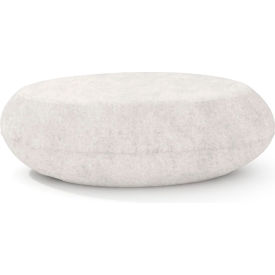 Indoor/Outdoor 28" x 48" Pebble Table Large, White Concrete