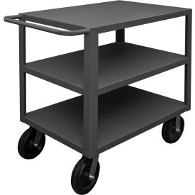Heavy Duty Cart w/3 Shelves, 5000 lb. Cap., 54-3/8"L x 30-3/8"W x 39-1/2"H, Gray