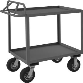 Stock Cart with 2 Shelves, 1200 lb. Cap., 42-1/4"L x 24-1/4"W x 44-1/2"H, Gray