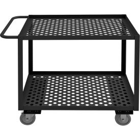 Stock Cart with 2 Shelves, 1200 lb. Capacity, 42-1/4"L x 24-1/4"W x 35-1/8"H, Gray
