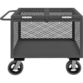 4 Sided Mesh Box Truck with 1 Shelf, 42-1/4"L x 24-1/4"W x 32-5/8"H, Gray