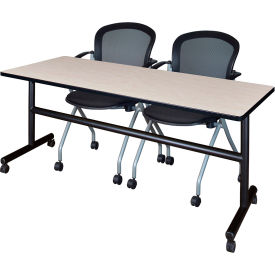 Training Nesting Table with 2 Cadence Nesting Chairs, 72"L x 30"W, Maple