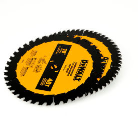 Circular Saw Blade, 10" Dia., 60/40 TPI, Pack of 2